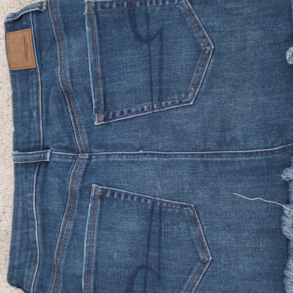 American Eagle Outfitters Blue Denim Stretch High Rise Skirt - Picture 5 of 7